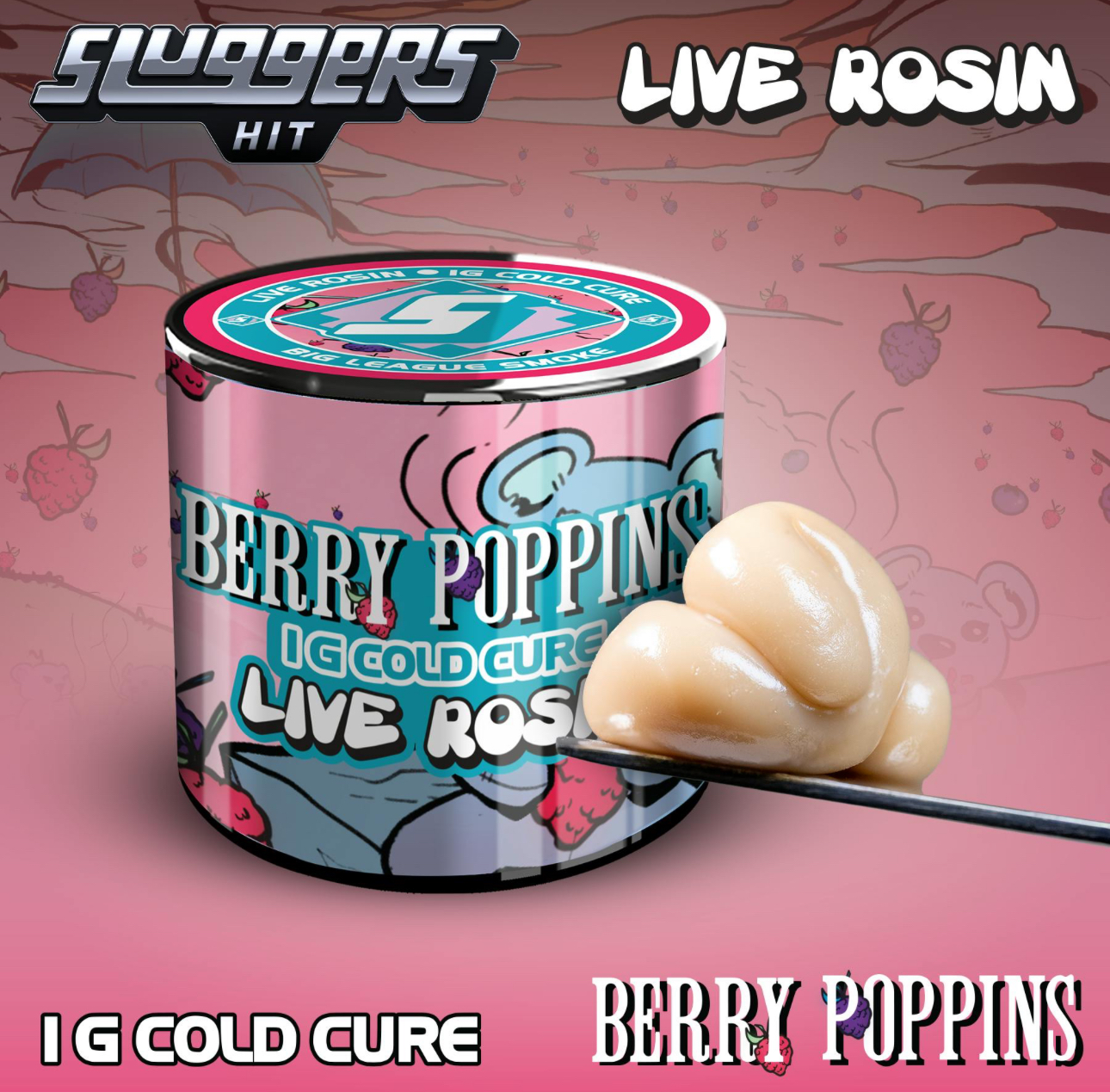 Berry Poppins by Sluggers Hit - Premium Live Rosin - Cold Cure 1g