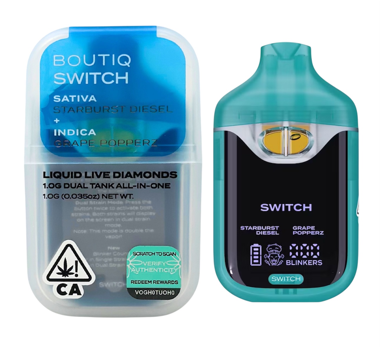Starburst Diesel (S) + Grape Popperz (I)- Liquid Live Diamonds - Dual Flavors - 2g