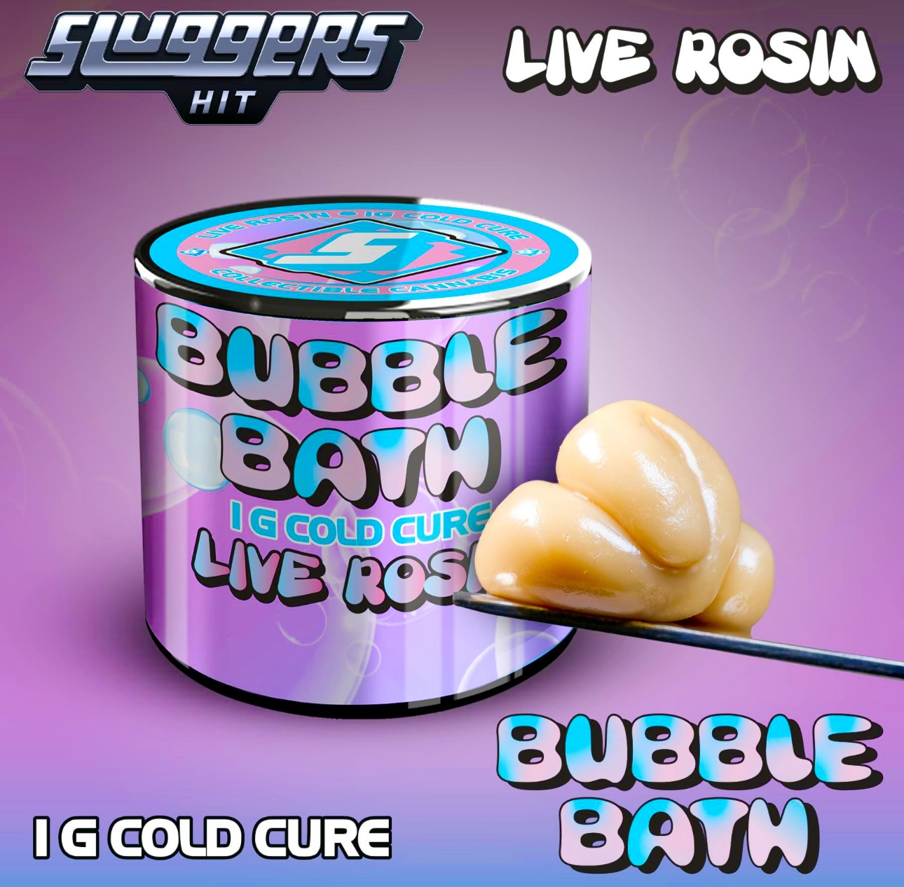 Bubble Bath by Sluggers Hit - Premium Live Rosin - Cold Cure 1g