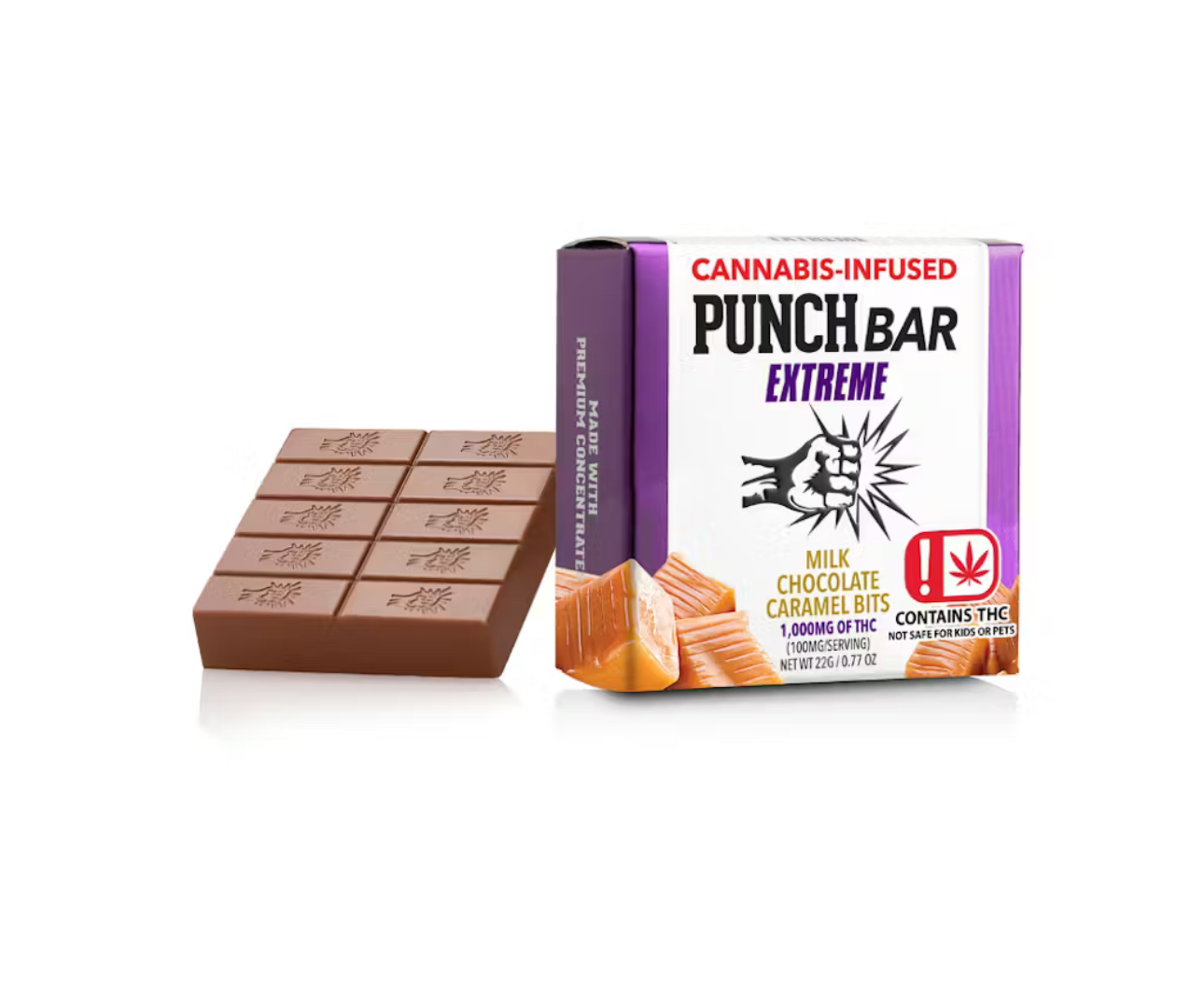 Milk Chocolate Caramel Bits - 1000mg