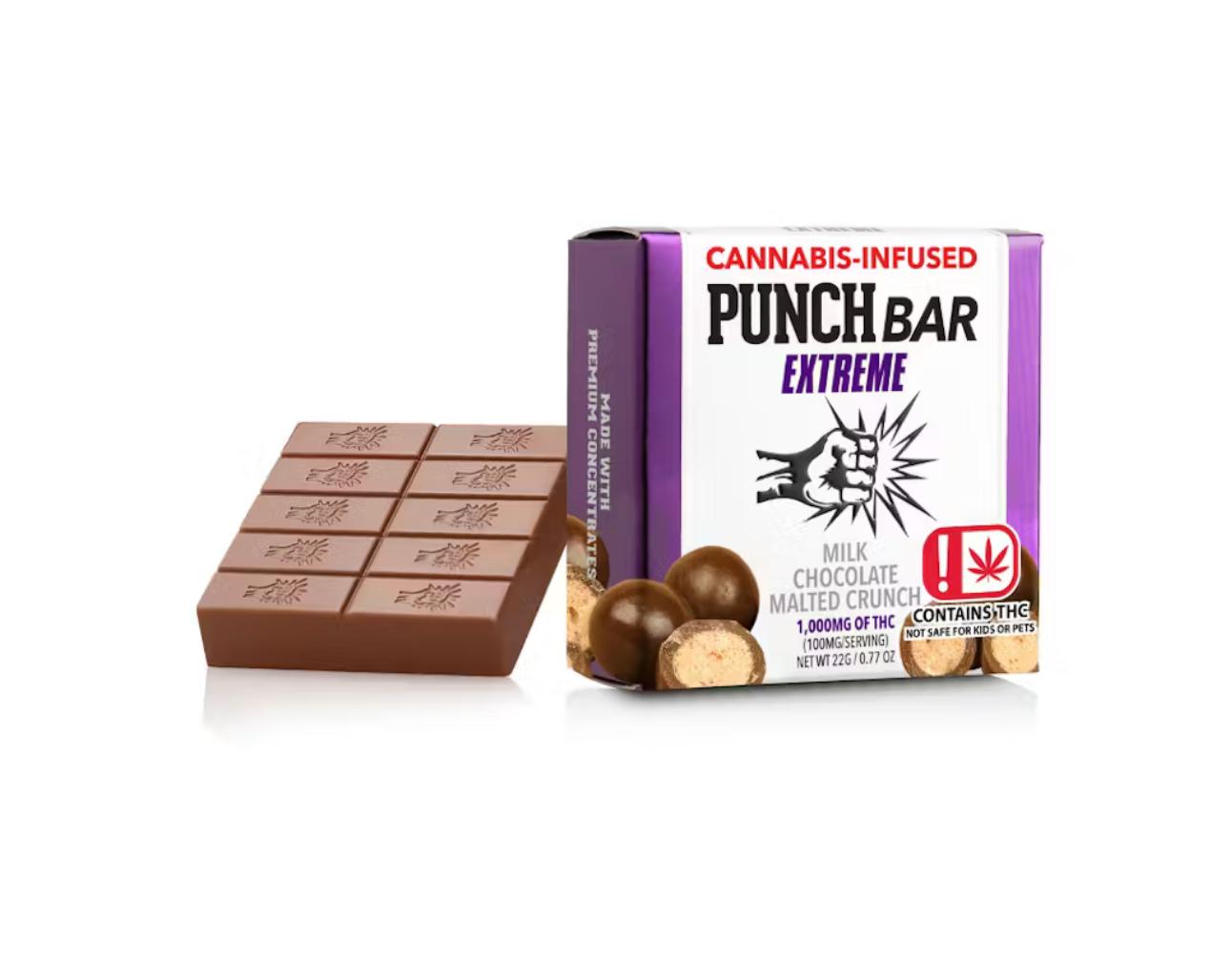 Milk Chocolate Malted Crunch - 1000mg