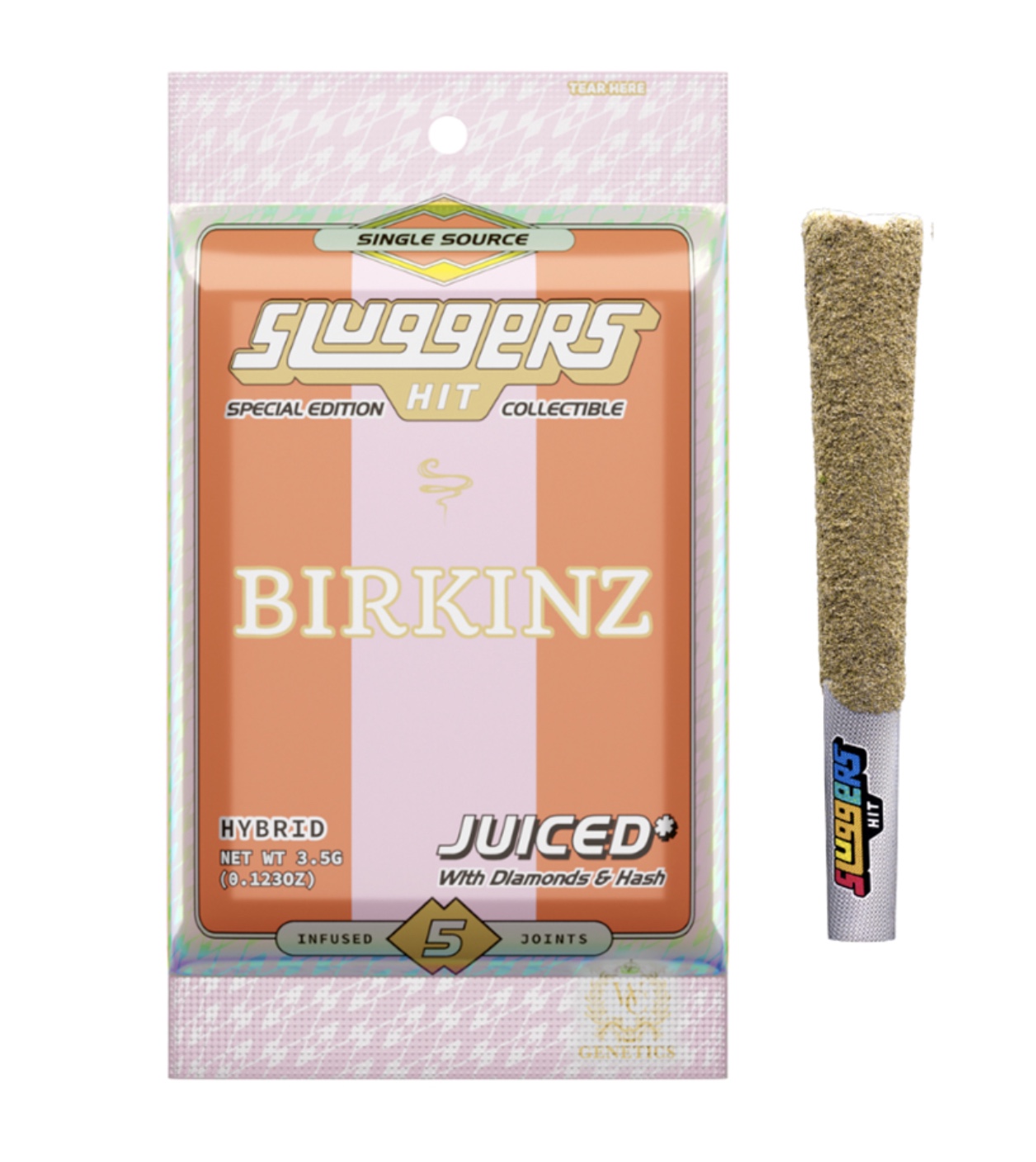 Birkinz (Hybrid) - Sluggers Hit Prerolls - Diamonds and Hash Infused - 5pk