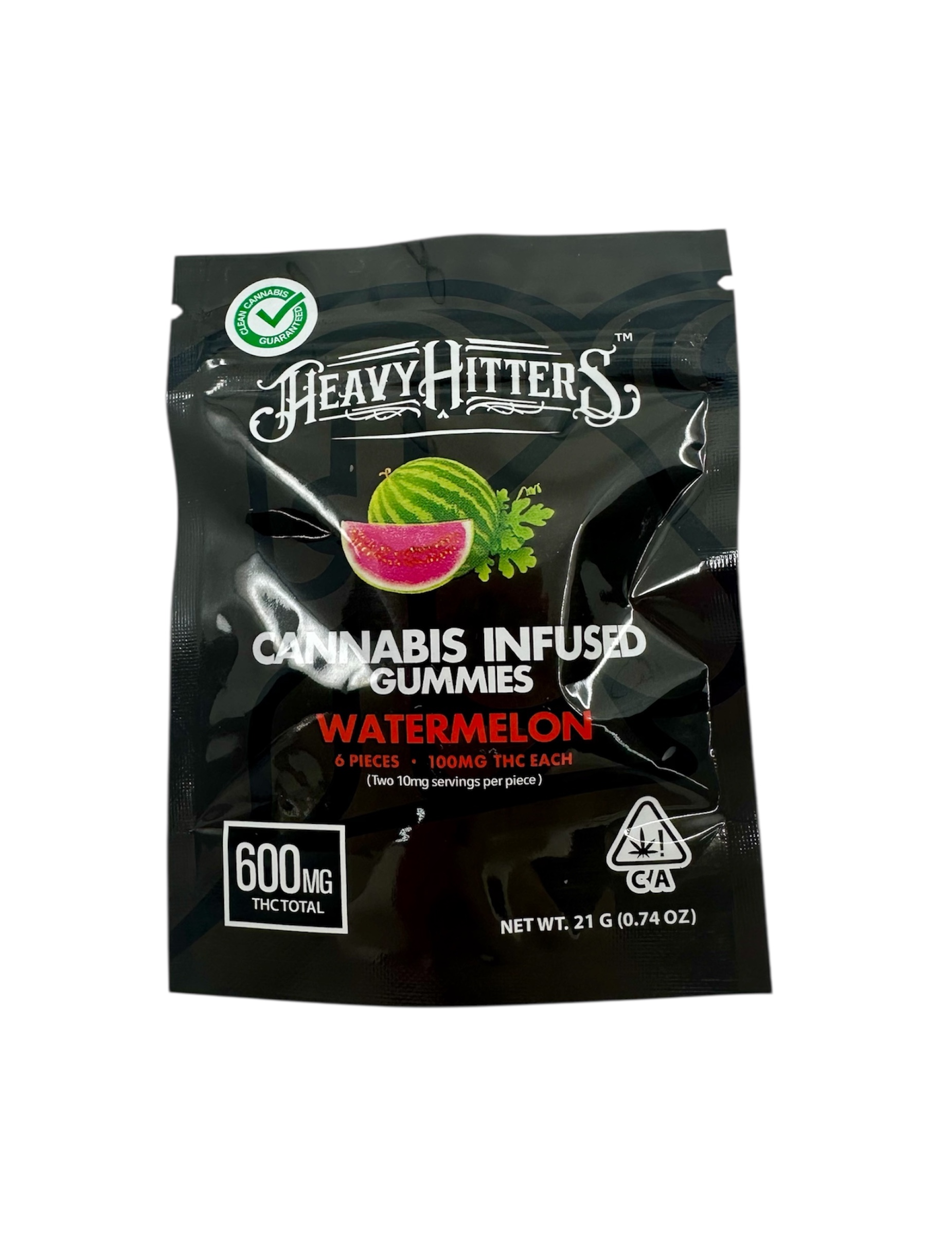Watermelon (Hybrid) - Cannabis Infused Gummies - Heavy Hitters - 600mg
