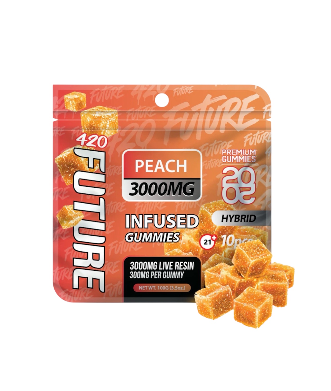 Peach (Hybrid) - Future 2020 Gummies - Live Resin - 3000m/10pk