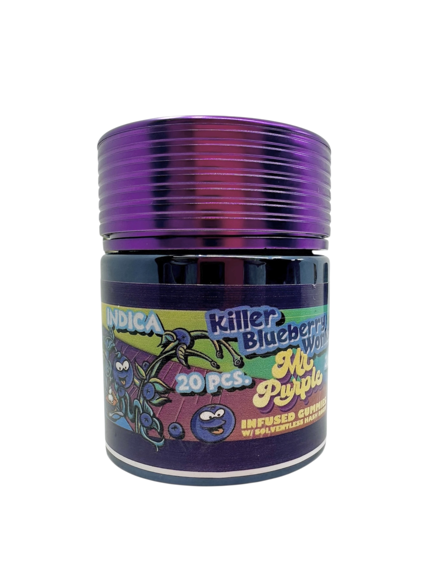 Killer Blueberry (Indica) - Mr. Purple Hash Rosin Gummies - 2000mg/10pk