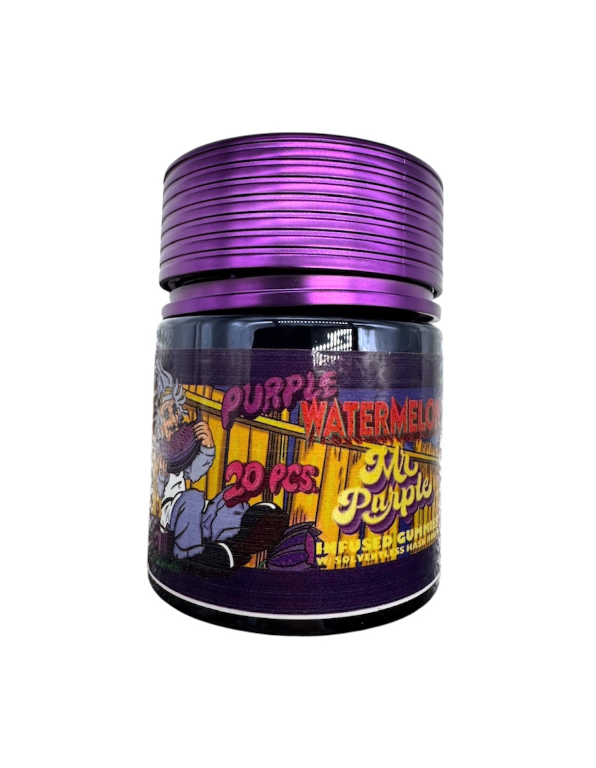 Watermelon (Sativa) - Mr. Purple Hash Rosin Gummies - 2000mg/20pk
