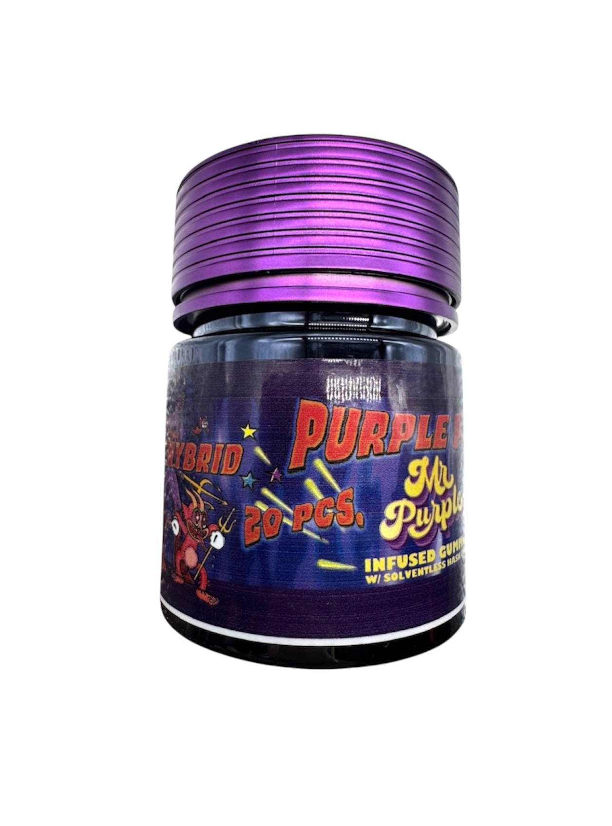 Purple Pain (Hybrid) - Mr. Purple Hash Rosin Gummies - 2000mg/10pk