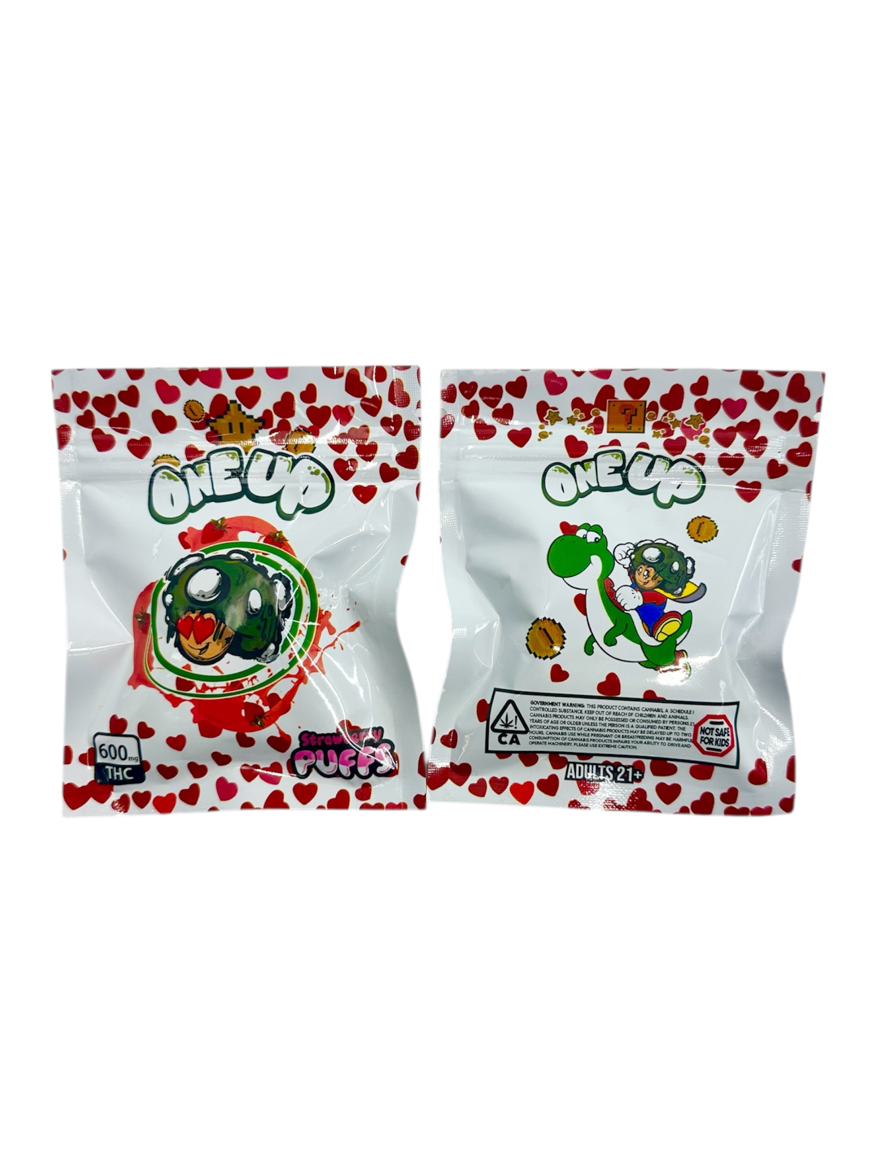 Strawberry Puffs (Hybrid) - Infused One Up Gummies – 600mg