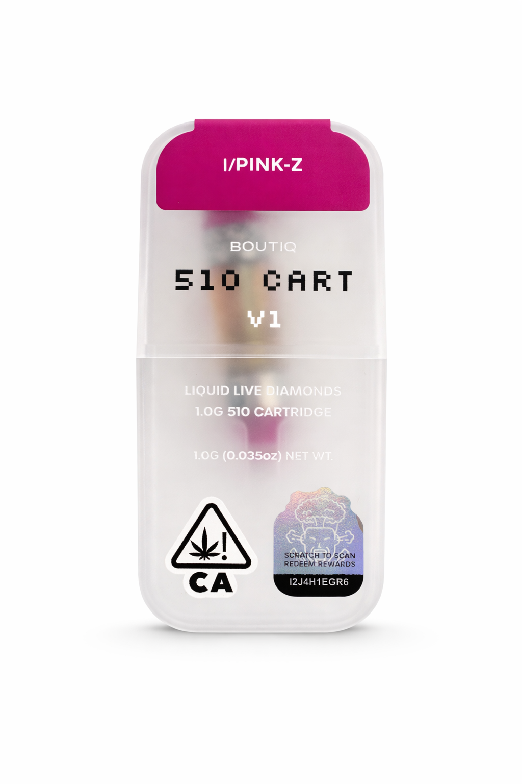 Pink Z (I) Boutiq 510 Cart - Liquid Live Diamonds -1g