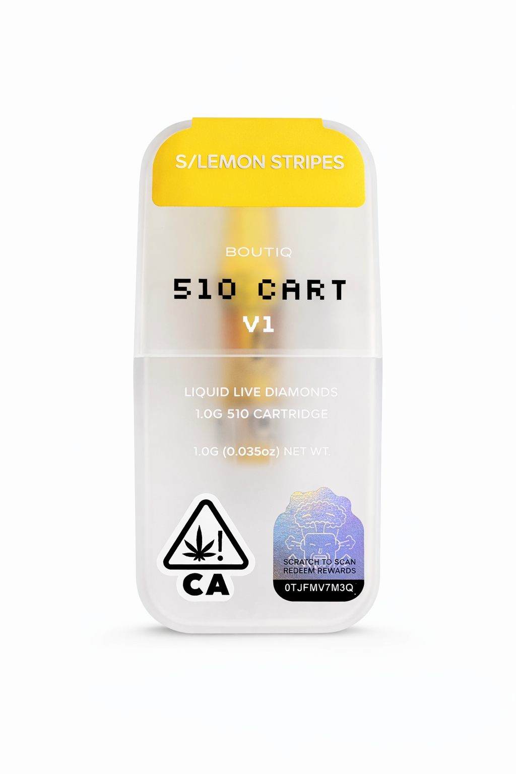 Lemon Stripes (S) Boutiq 510 Cart - Liquid Live Diamonds -1g