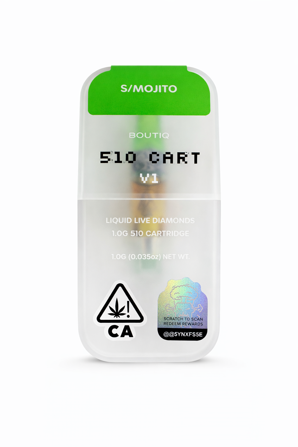 Mojito (S)  Boutiq 510 Cart  - Liquid Live Diamonds -1g