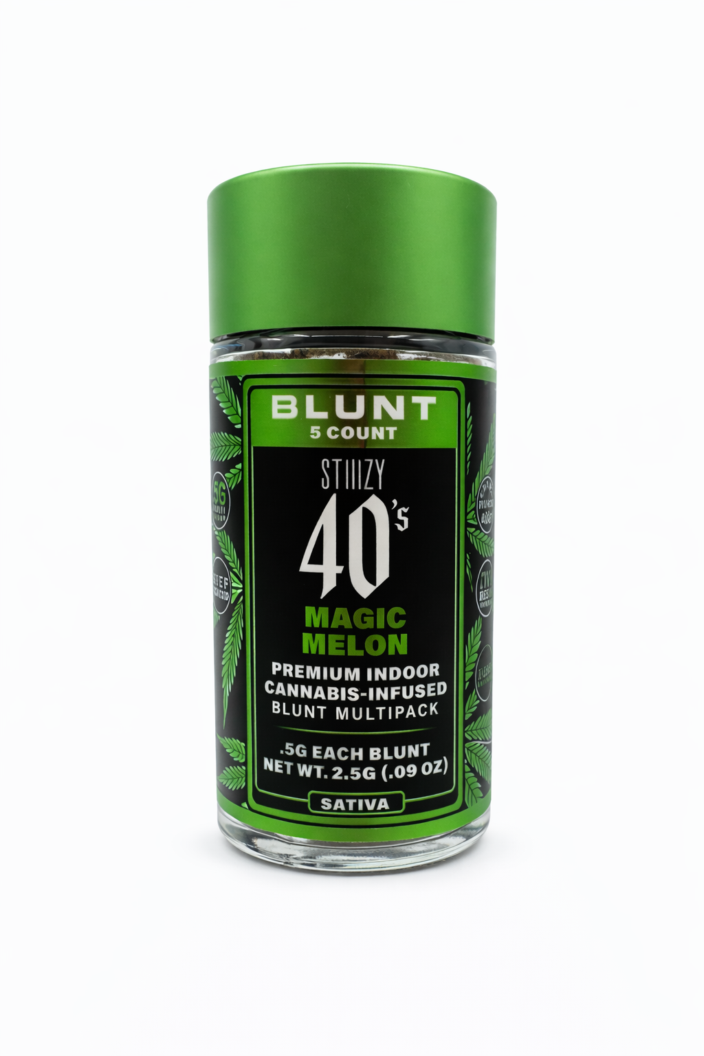 Magic Melon (S) - Infused Mini Blunts- (5 J's Per Pack x 0.5g ea)