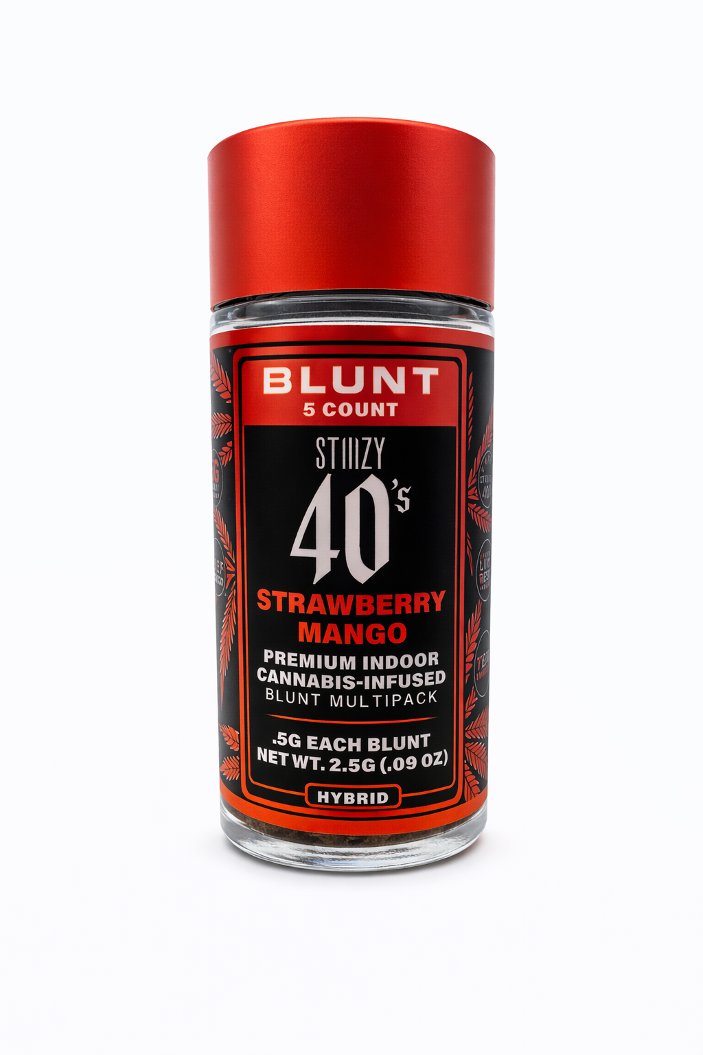 Strawberry Mango (H) - Infused Mini Blunts- (5 J's Per Pack x 0.5g ea)