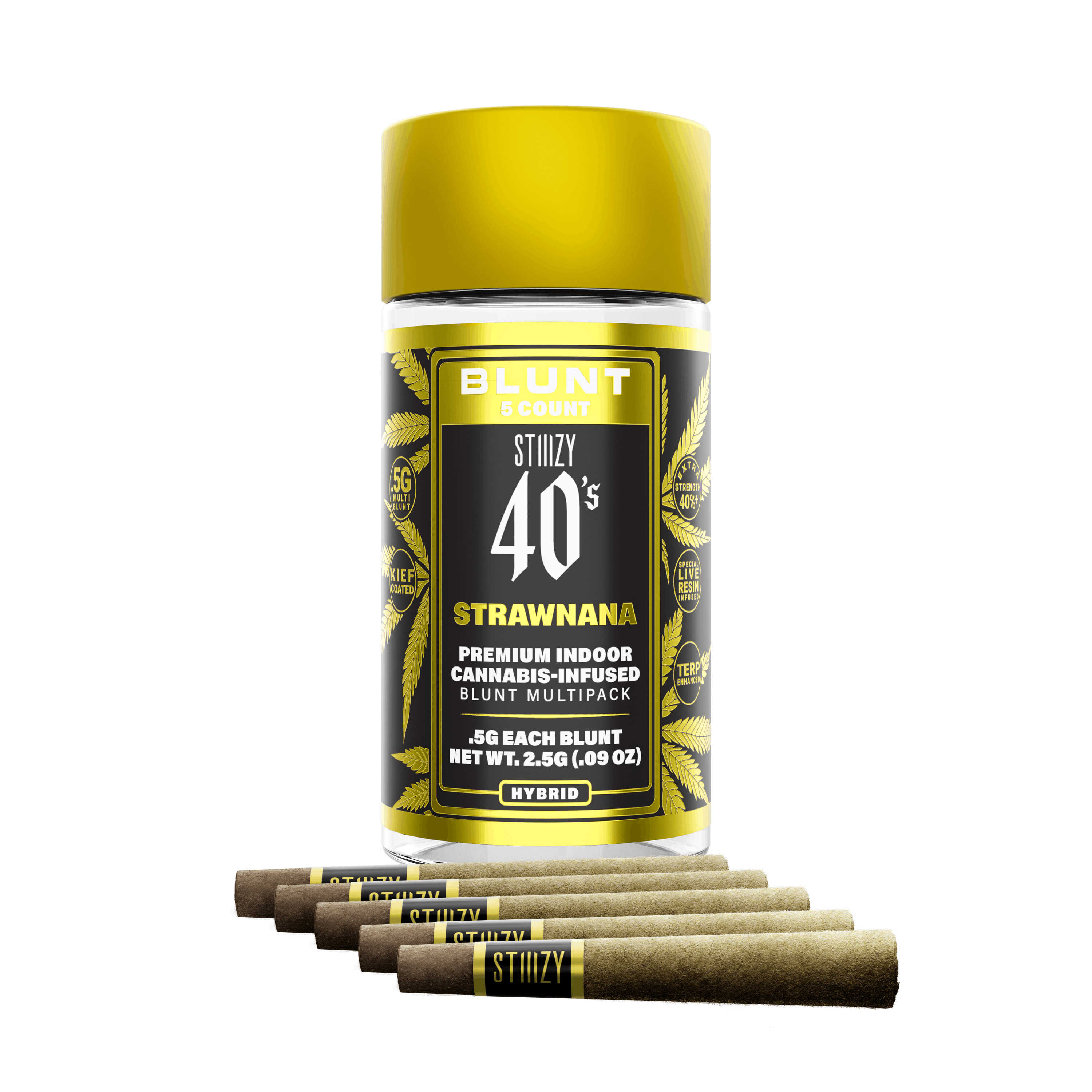 Strawnana (H) - Infused Mini Blunts- (5 J's Per Pack x 0.5g ea)