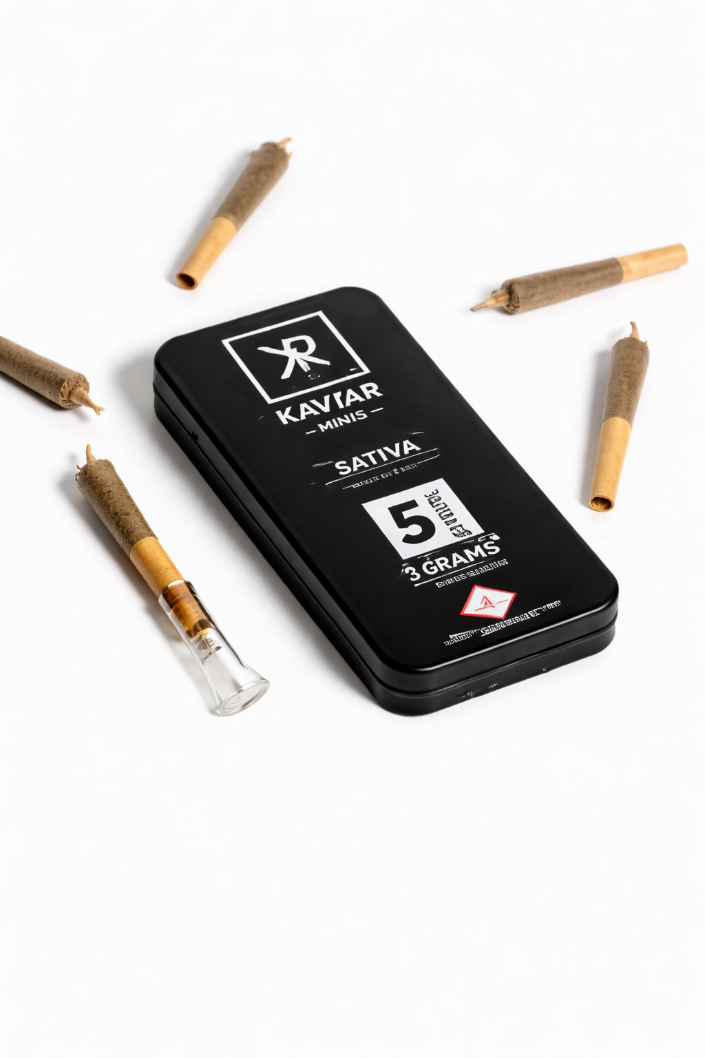 Classic Kaviar Minis (Sativa) - infused mini pre- roll -3g (5 J's Per Pack x 0.6g ea)
