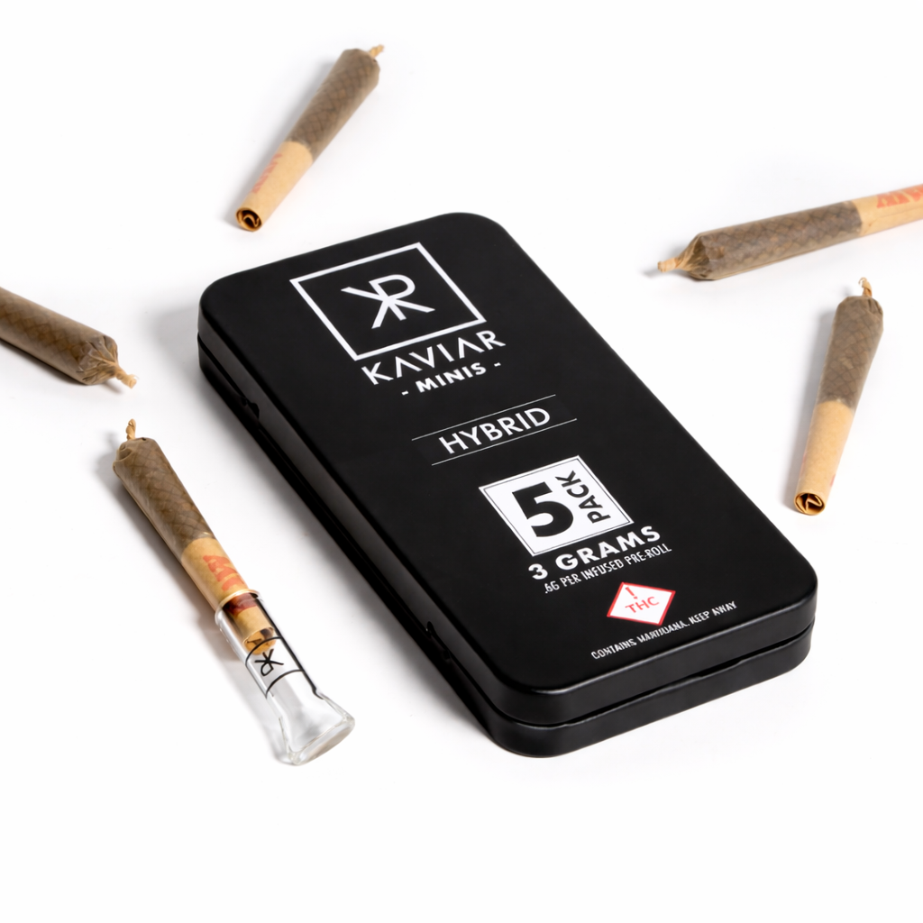 Classic Kaviar Minis (Hybrid) - infused mini pre- roll -3g (5 J's Per Pack x 0.6g ea)