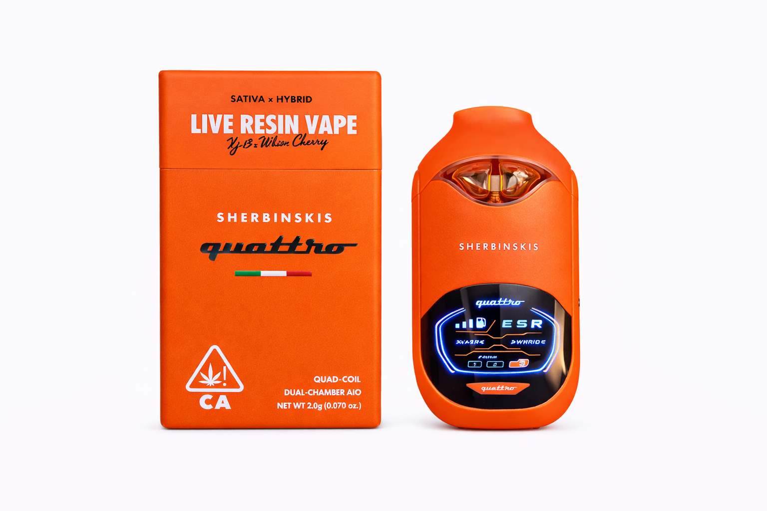  XJ-13 (S) x White Cherry (H) - Sherbinskis Quattro Live Resin Disposable - 2g