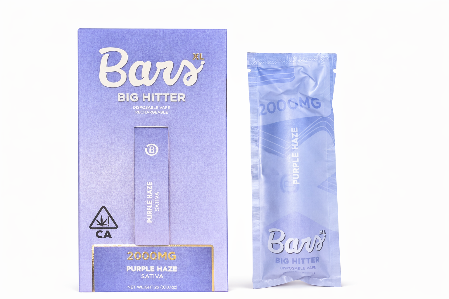 Purple Haze (S) – Bars XL Big Hitter -Live Resin Disposable - 2g