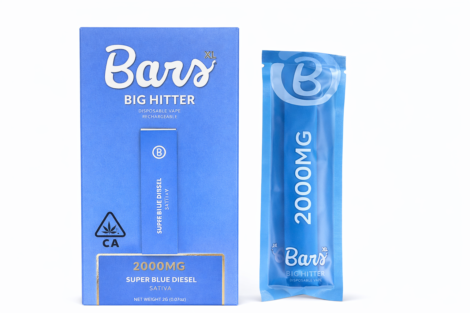 Super Blue Diesel (S) β Bars XL Big Hitter -Live Resin Disposable - 2g