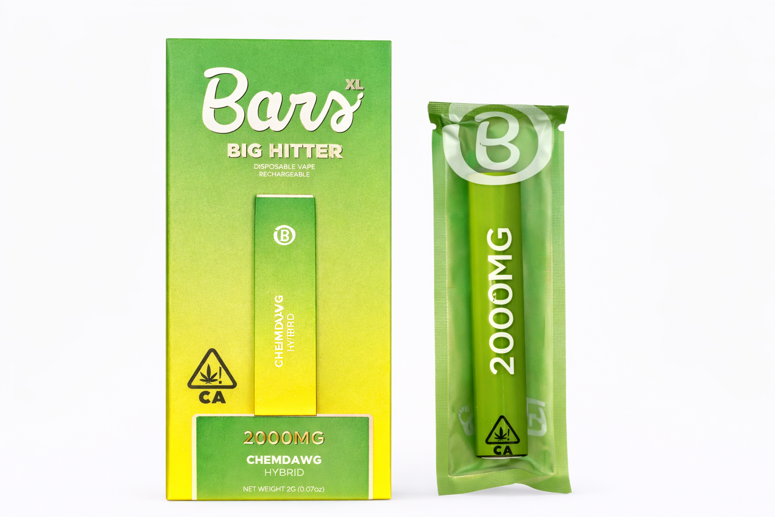 Chemdawg  (H) – Bars XL Big Hitter -Live Resin Disposable - 2g