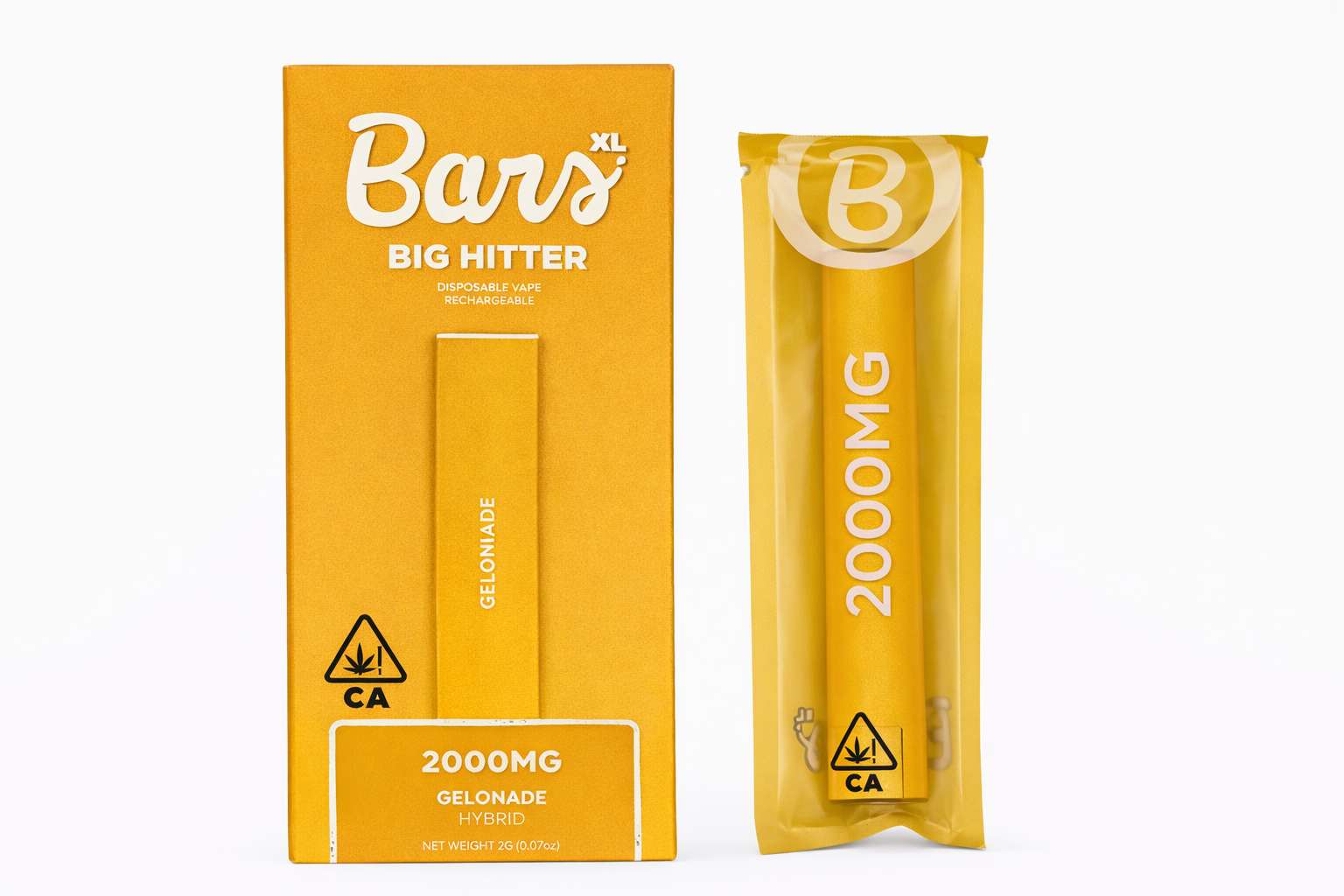 Gelonade (H) β Bars XL Big Hitter -Live Resin Disposable - 2g
