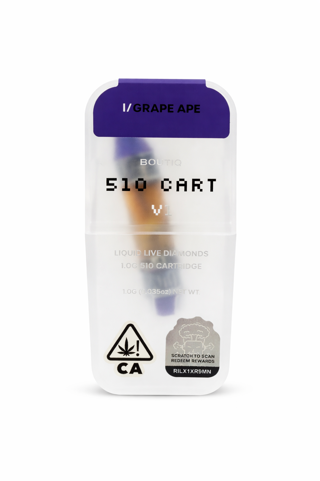 Grape Ape (I) Boutiq 510 Cart - Liquid Live Diamonds -1g