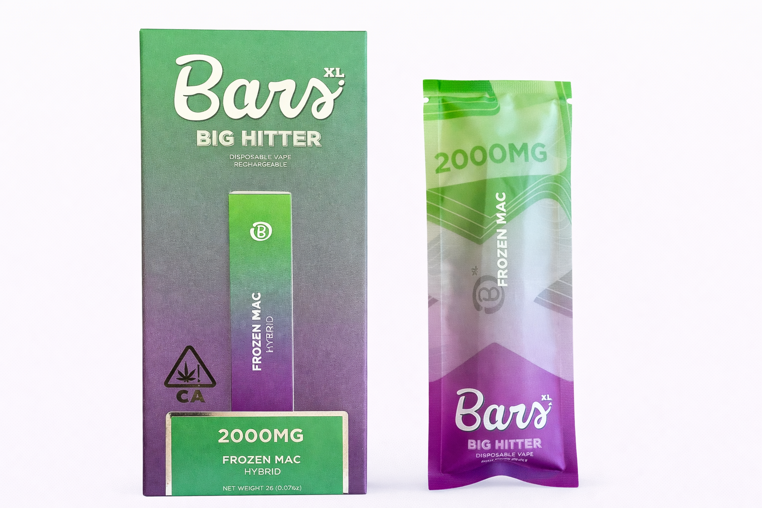 Frozen Mac (H) – Bars XL Big Hitter -Live Resin Disposable - 2g
