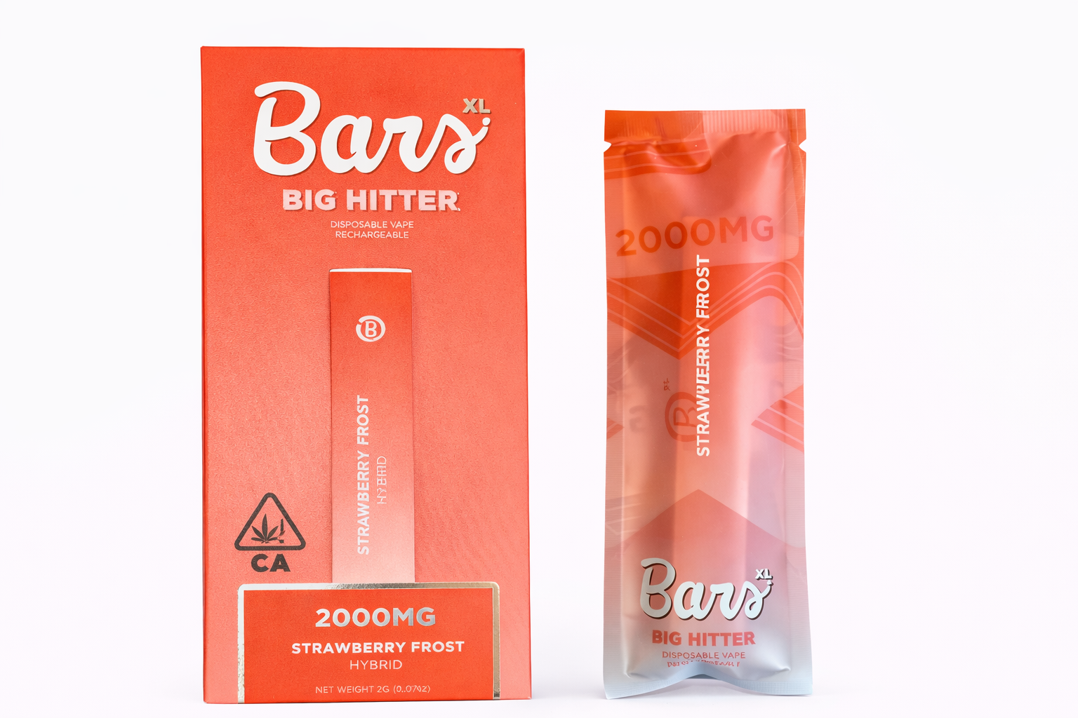  Strawberry Frost  (H) – Bars XL Big Hitter -Live Resin Disposable - 2g