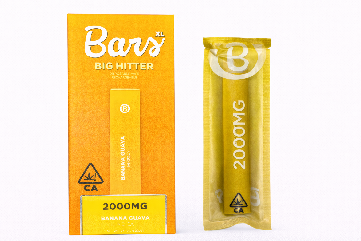 Banana Guava (I) β Bars XL Big Hitter -Live Resin Disposable - 2g