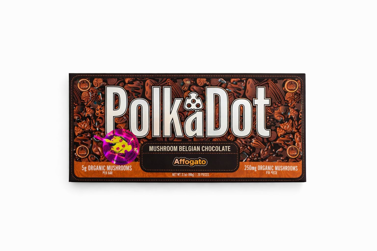 Polkadot Mushroom - Chocolate Bar -5g - Affogato