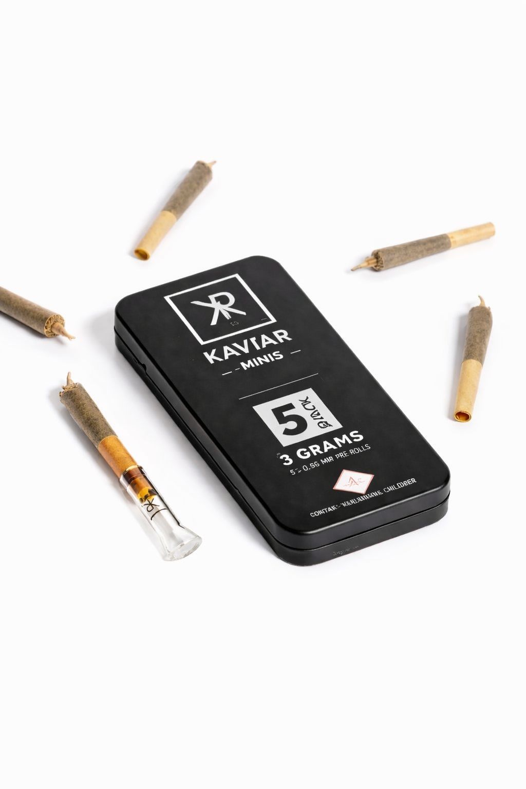Classic Kaviar Minis - infused mini pre- roll -3g (5 J's Per Pack x 0.6g ea)