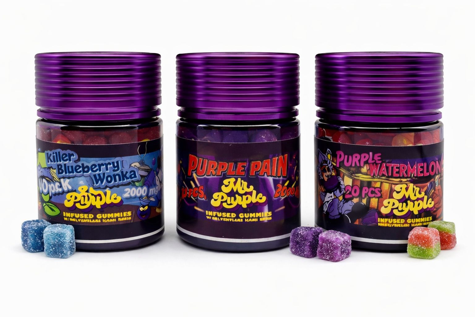 Mr. Purple – Infused Gummies Hash Rosin - 2000mg