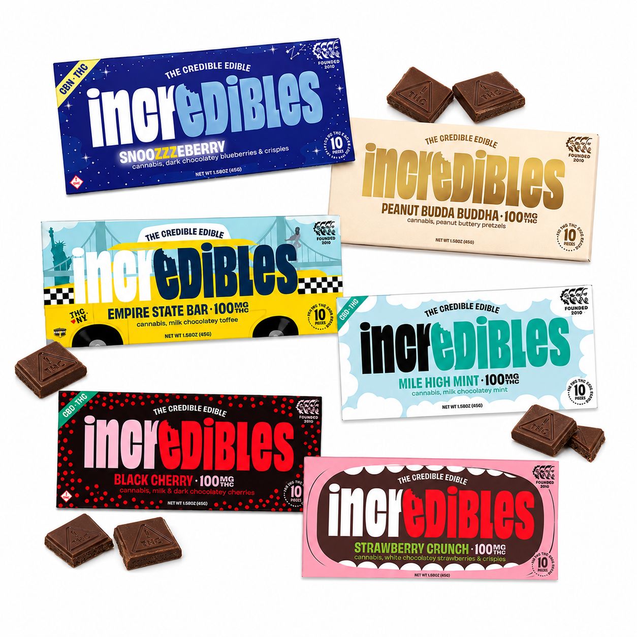 Incredibles Chocolates -1000mg /10pcs