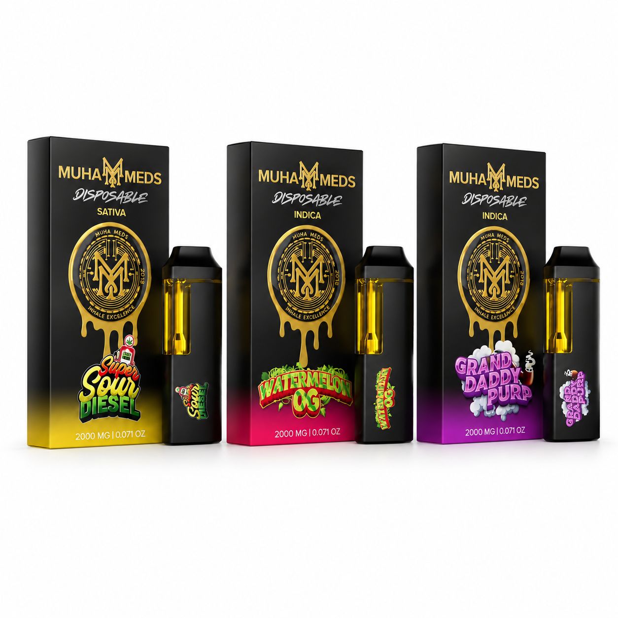Muha Meds - live resin disposable - 2g - Lavender Haze (S)