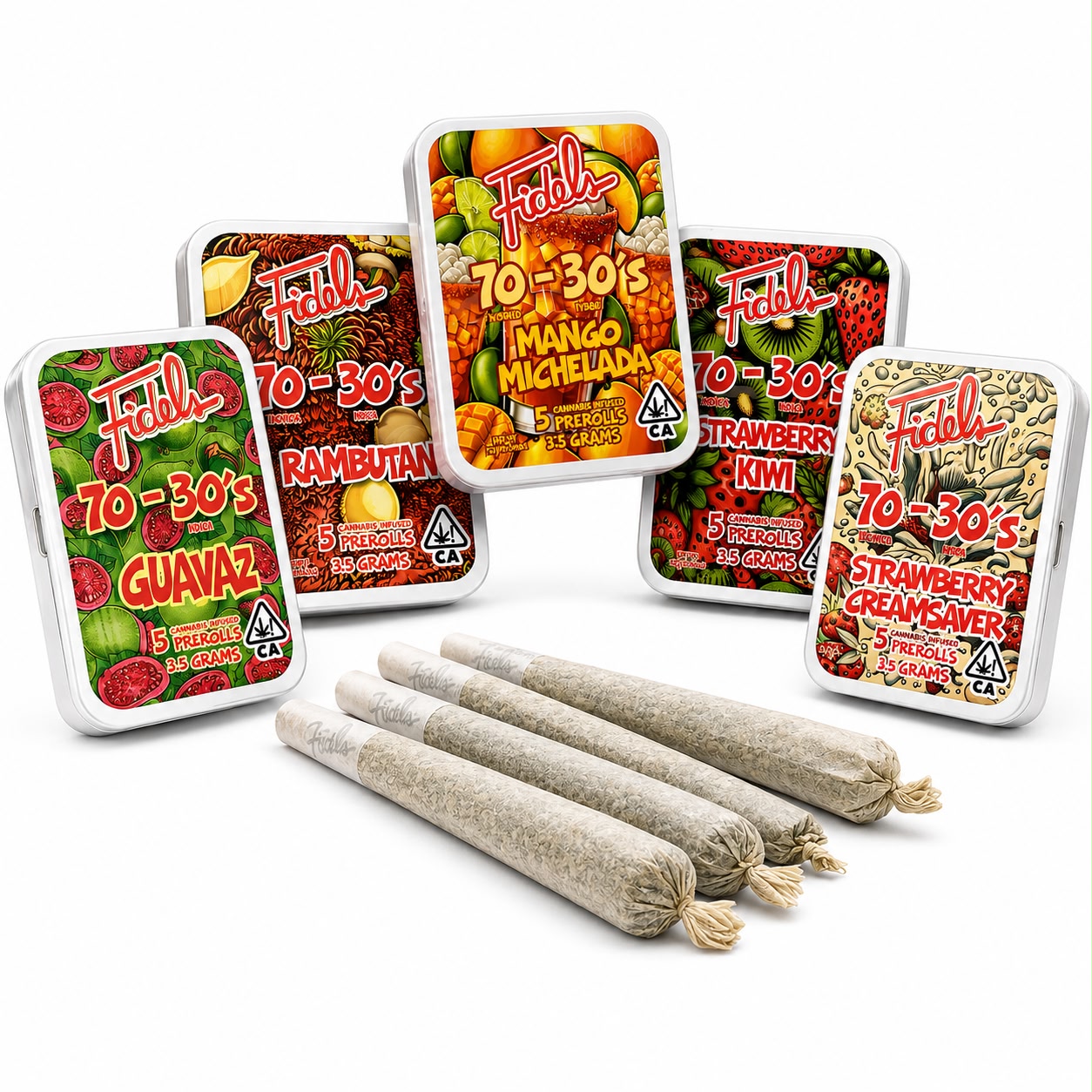 Fidel’s 70/30’s – Premium Hash Infused Pre-Rolls - 3.5g