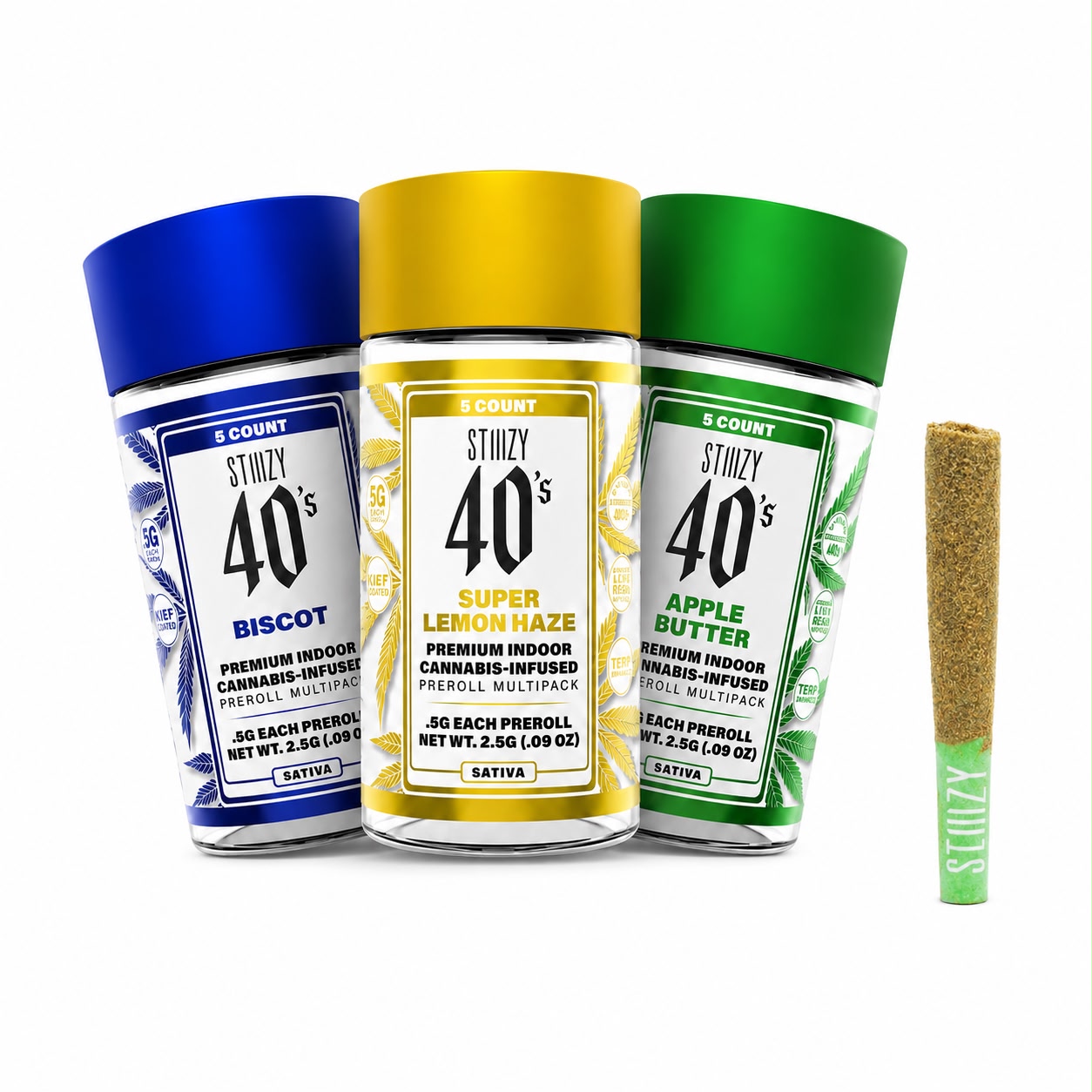 Stiiizy 40’s – Infused Preroll Pack - (5 x 0.5g ea)