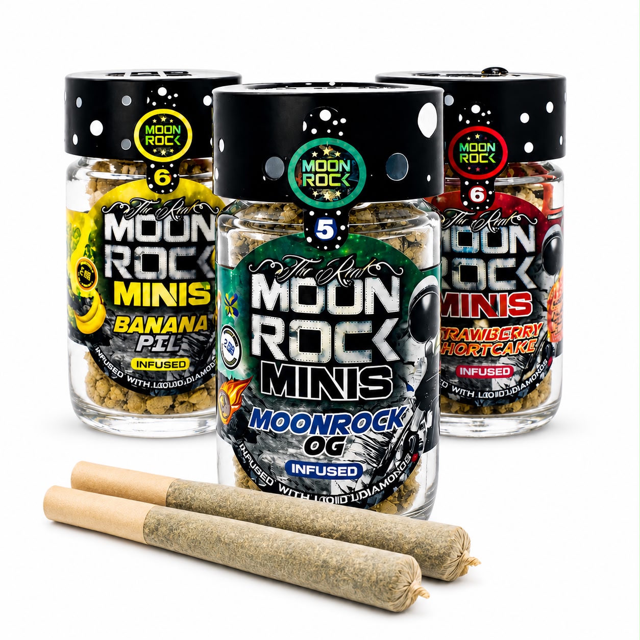 Moon Rock - Minis Infused Pre Roll - (5 x 0.5g pcs)