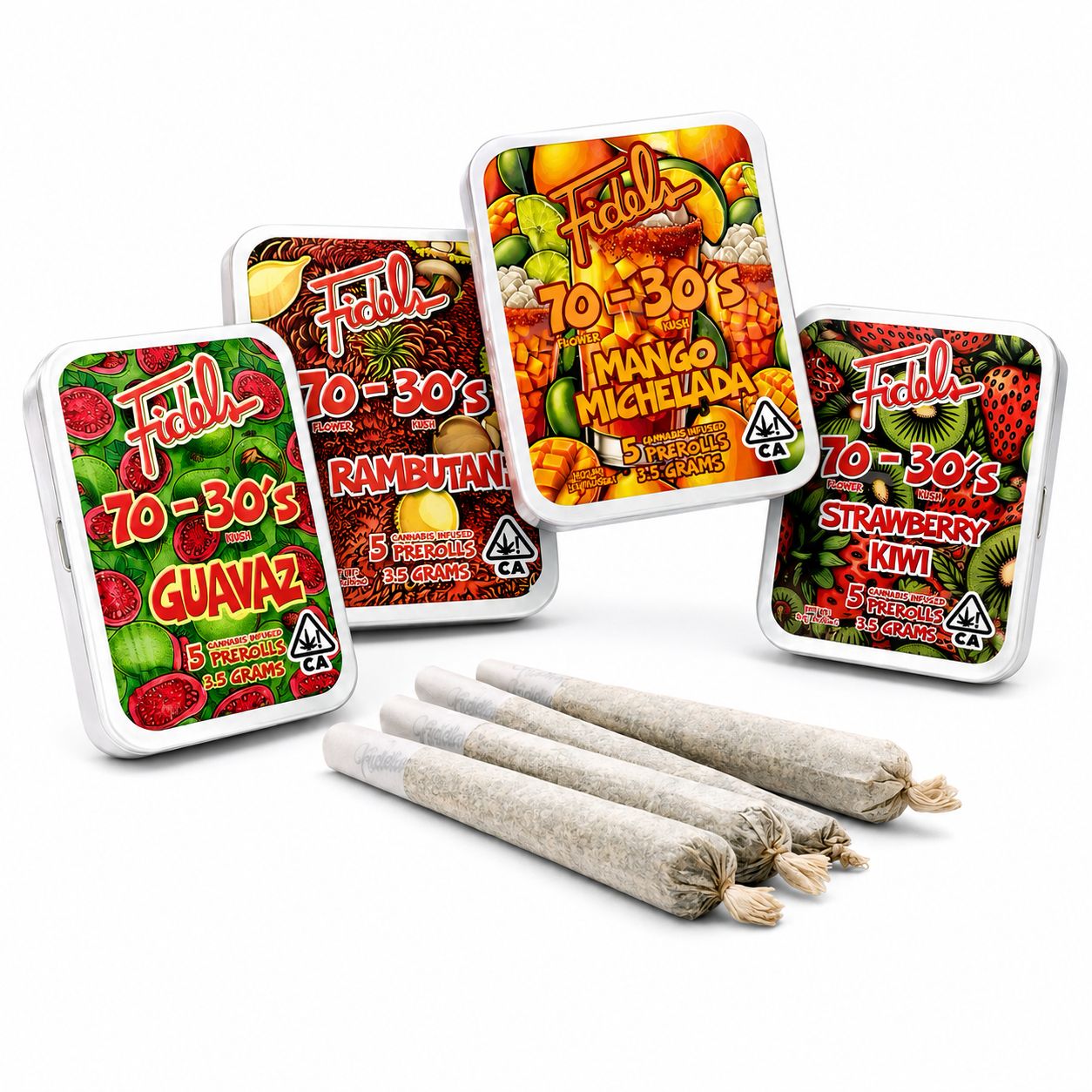 Fidel’s 70/30’s – Premium Hash Infused Pre-Rolls - 3.5g
