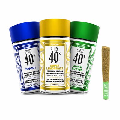 Stiiizy 40’s – Infused Preroll Pack  - (5 x 0.5g ea)