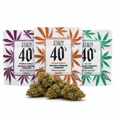 STIIIZY 40’s – Premium Indoor Cannabis Infused Flower - 7g STIIIZY 40’s – Premium Indoor Cannabis Infused Flower - 7g