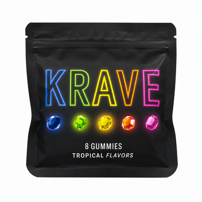 Krave Gummies - Tropical Flavors - 8 gummies Krave Gummies - Tropical Flavors - 8 gummies